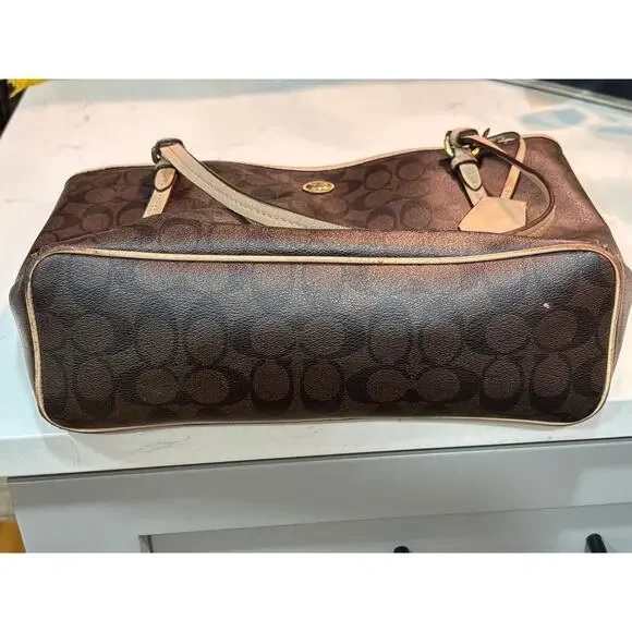 COACH Signature File Crossbody Light Khaki/ Chalk / Black F58285 - Picture 5 of 9